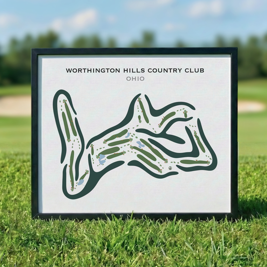 Worthington Hills Country Club, Ohio - Printed Golf Courses