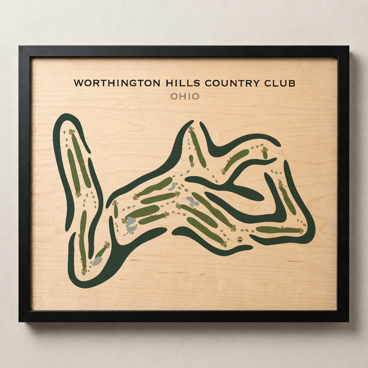 Worthington Hills Country Club, Ohio - Printed Golf Courses