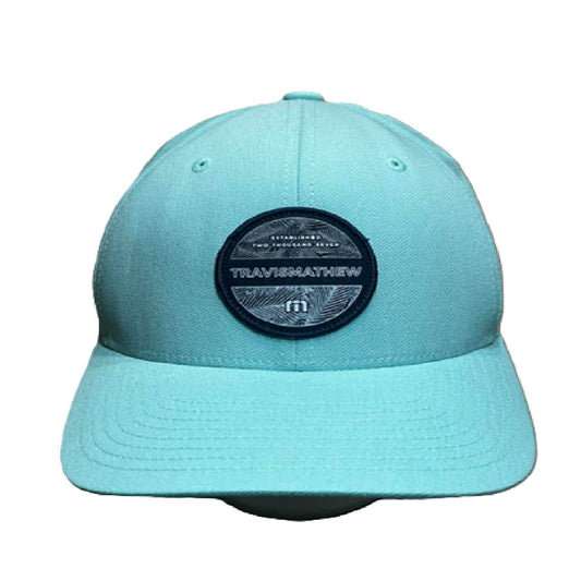 TravisMathew Flex Fit Golf Hat with Patch S/M Teal BM1