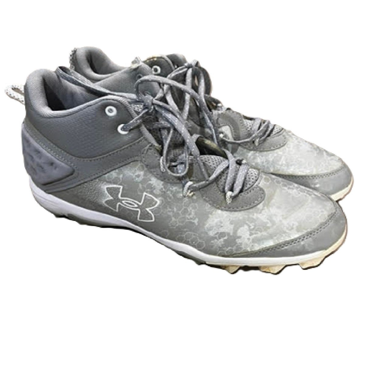 Under Armour Harper 8 Mid RM Baseball Cleat Halo Gray Mens 10.5 BM1
