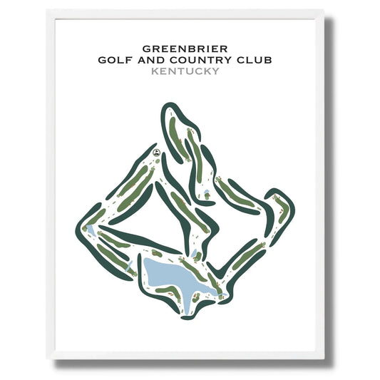 Greenbrier Golf and Country Club, Kentucky - Printed Golf Courses