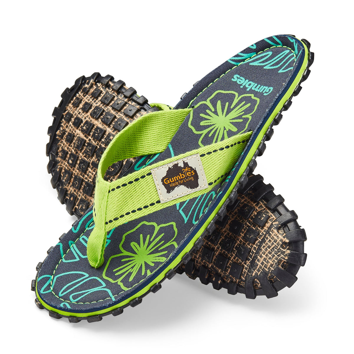 Islander Flip-Flops - Women's - Lime Hibiscus