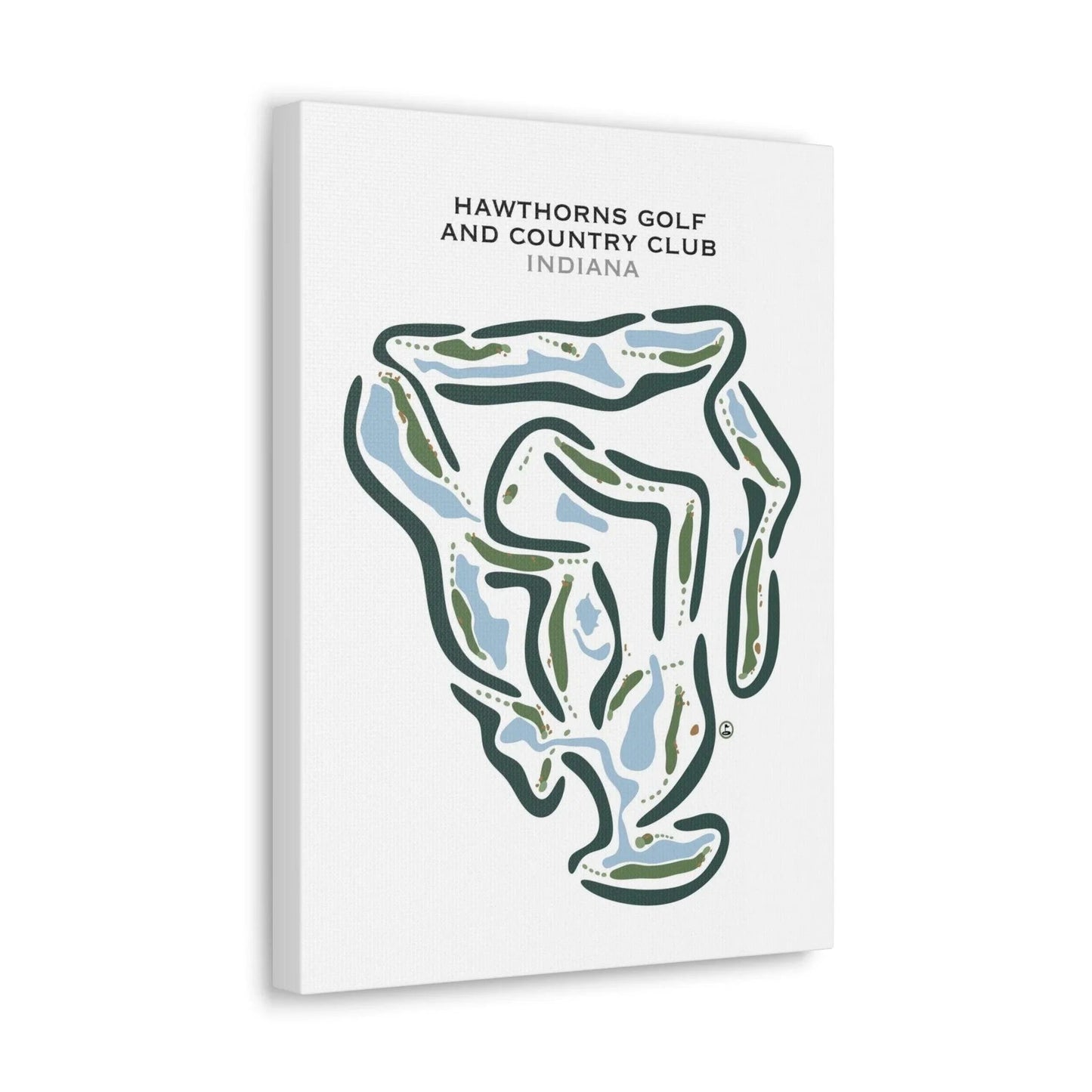 Hawthorns Golf and Country Club, Indiana - Printed Golf Courses