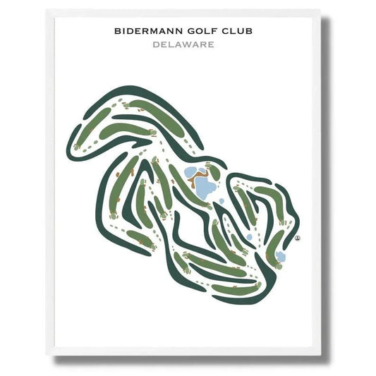 Bidermann Golf Club, Delaware - Printed Golf Courses