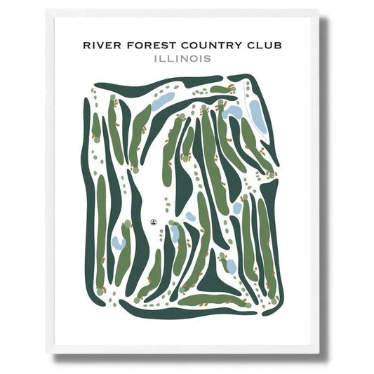River Forest Country Club, Illinois - Printed Golf Courses