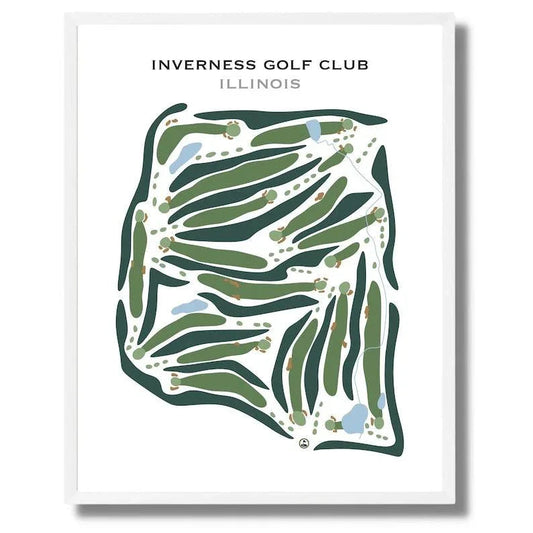 Inverness Golf Club, Illinois - Printed Golf Courses