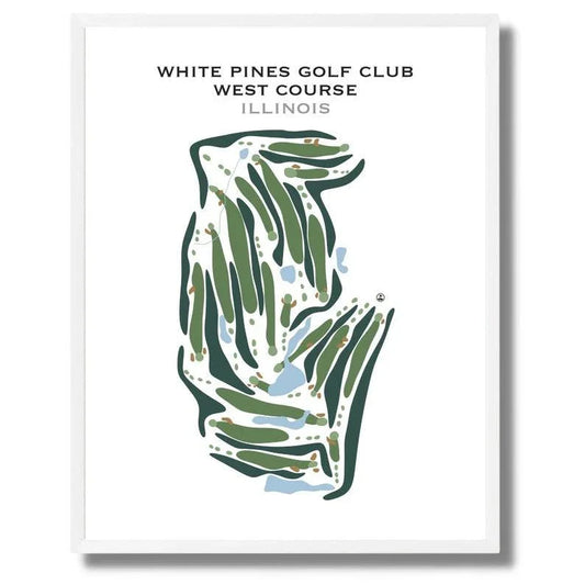 White Pines Golf Club West Course, Illinois - Printed Golf Courses