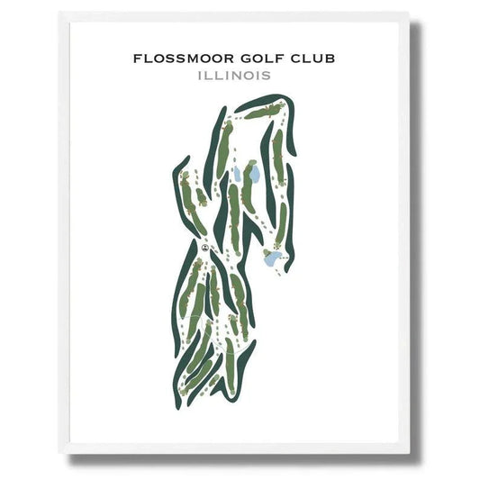 Flossmoor Golf Club, Illinois - Printed Golf Courses