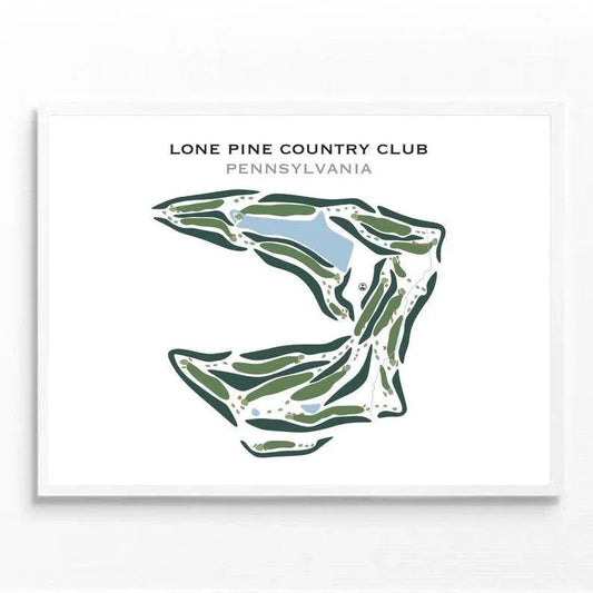 Lone Pine Country Club, Pennsylvania - Printed Golf Courses