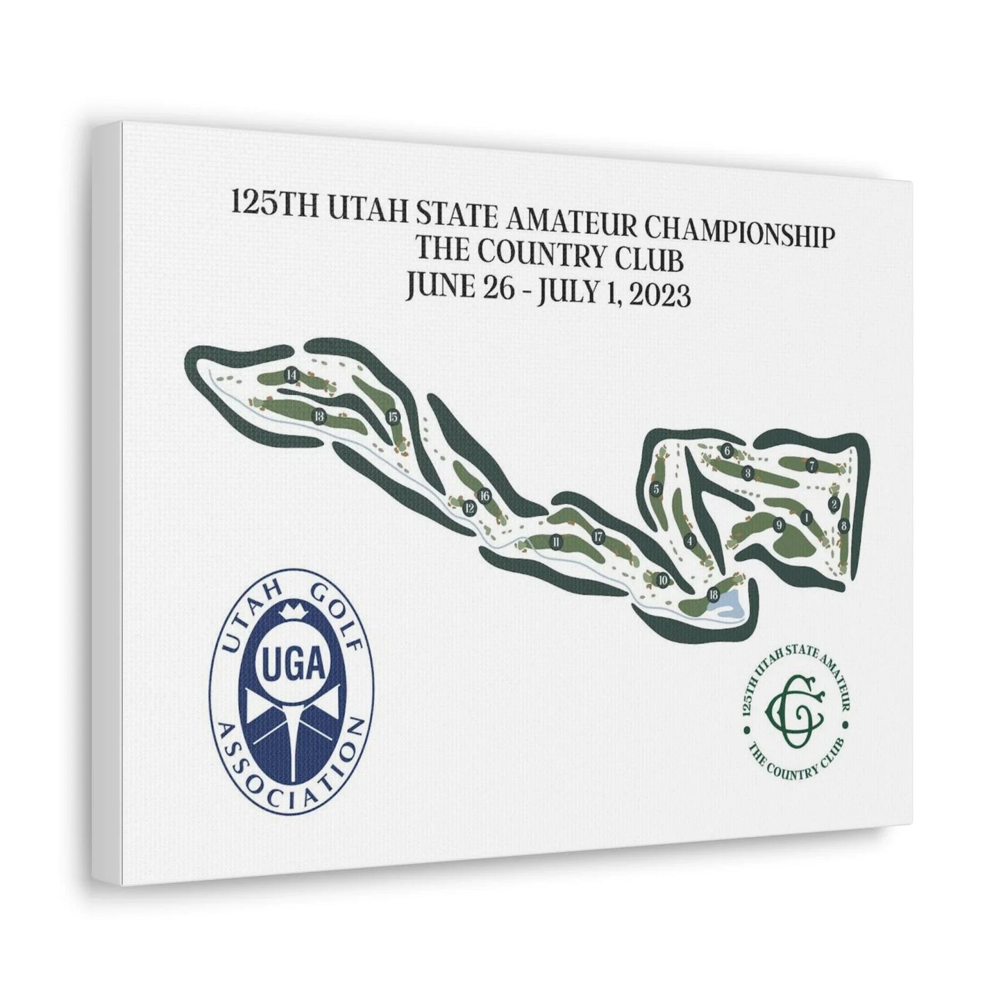 125th Utah State Amateur Championship, The Country Club June 26 – July 1 - Printed Golf Course