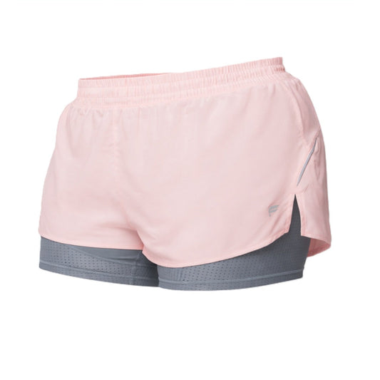 Fabletics Women's Perforated Run 2" Short Light Capri Coral/Stormcloud XXL/1X