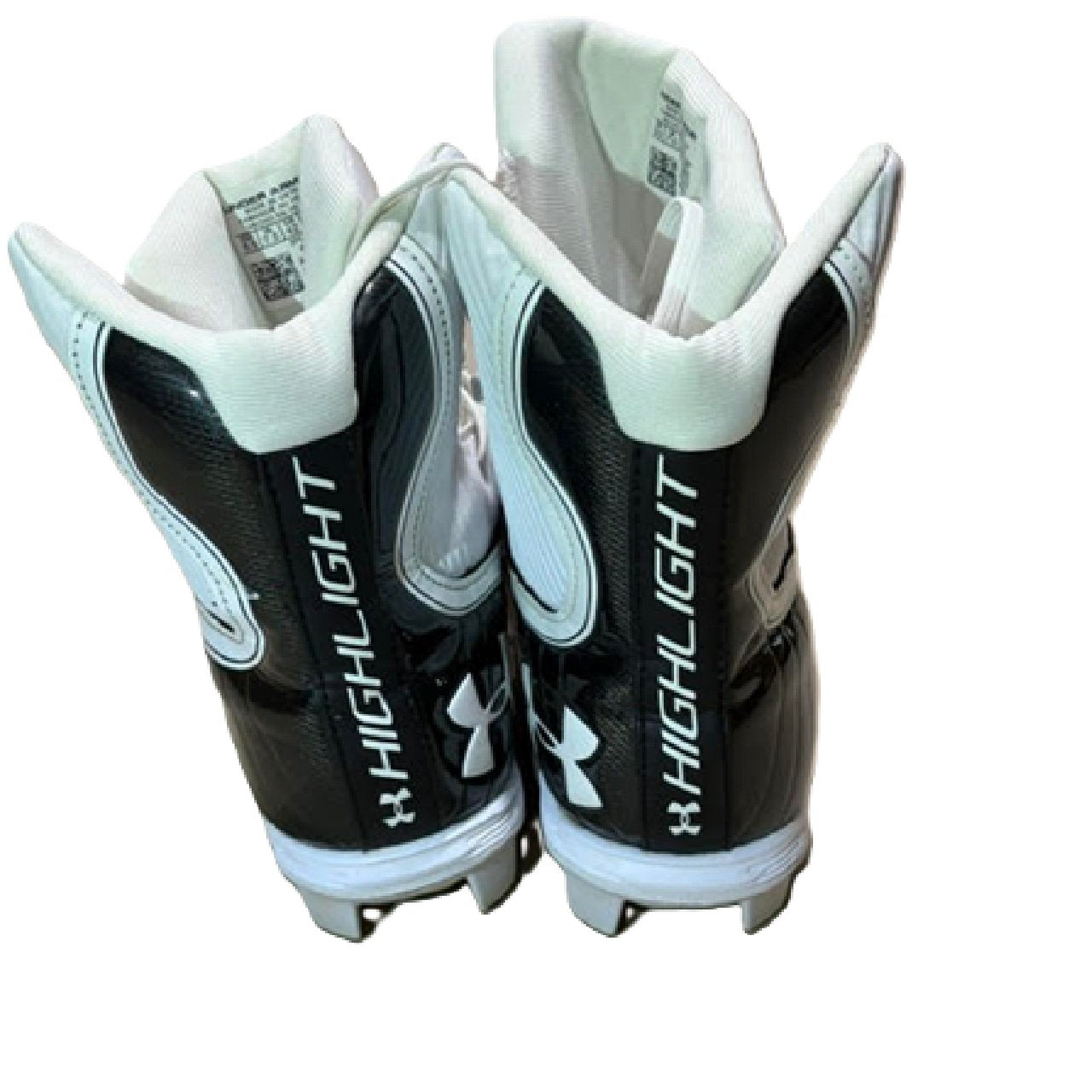 Under Armour Highlight RM Mid-Top Football Cleats US 8.5 Black White BM1