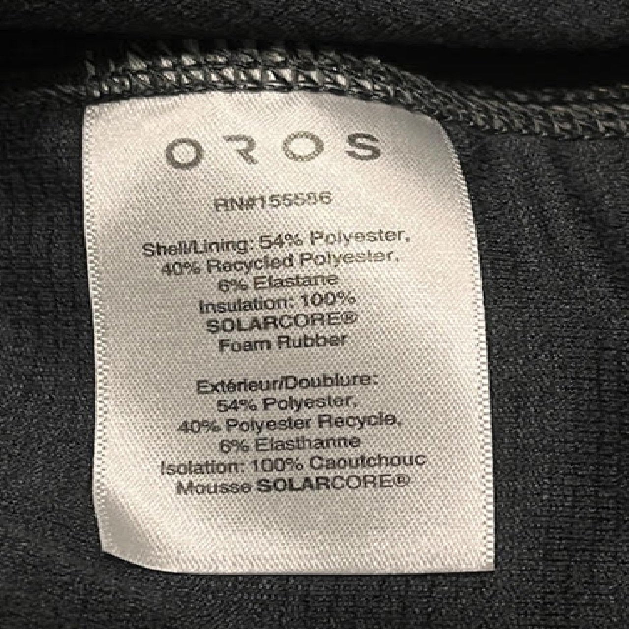 OROS Solarcore Explorer 1/4 Zip Pullover Jacket Size SMALL Black BM1
