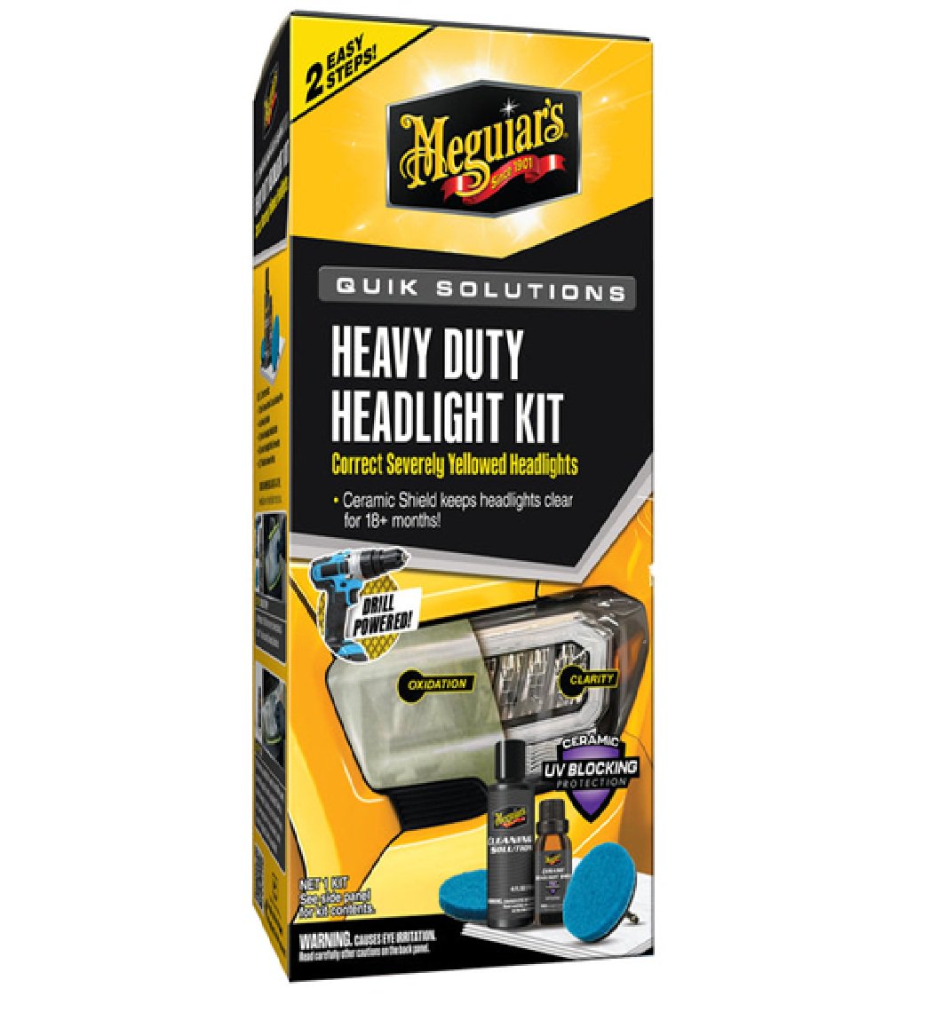 Meguiar's Heavy Duty Headlight Restoration Kit with Drill Attachment