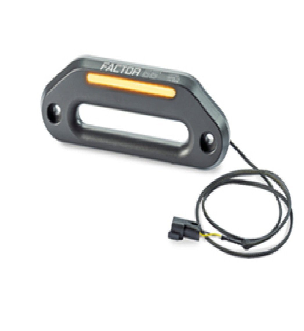 Factor 55 LED Lighted Winching Fairlead - Aluminum Hawse with White/Amber Lights