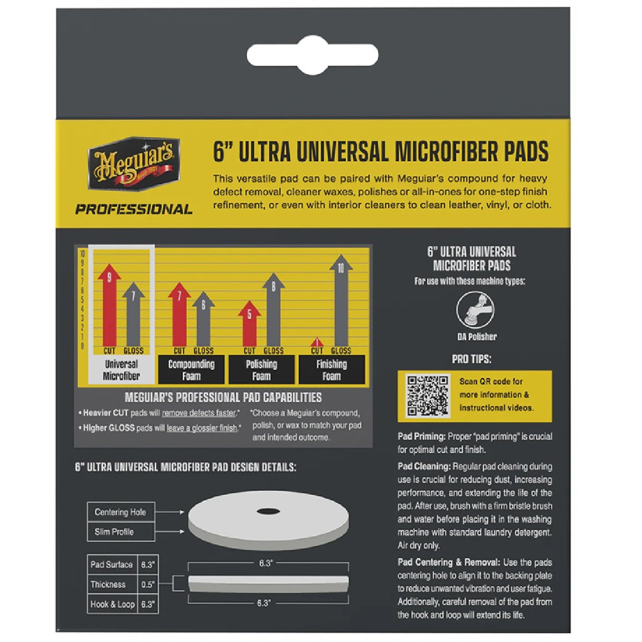 Meguiar's Professional 6" Ultra Universal Microfiber Pads *2-Pack
