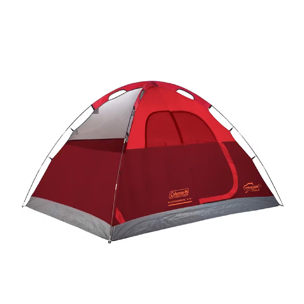 Coleman 4-Person Flatwoods II™ Lightweight Dome Camping Tent - Red