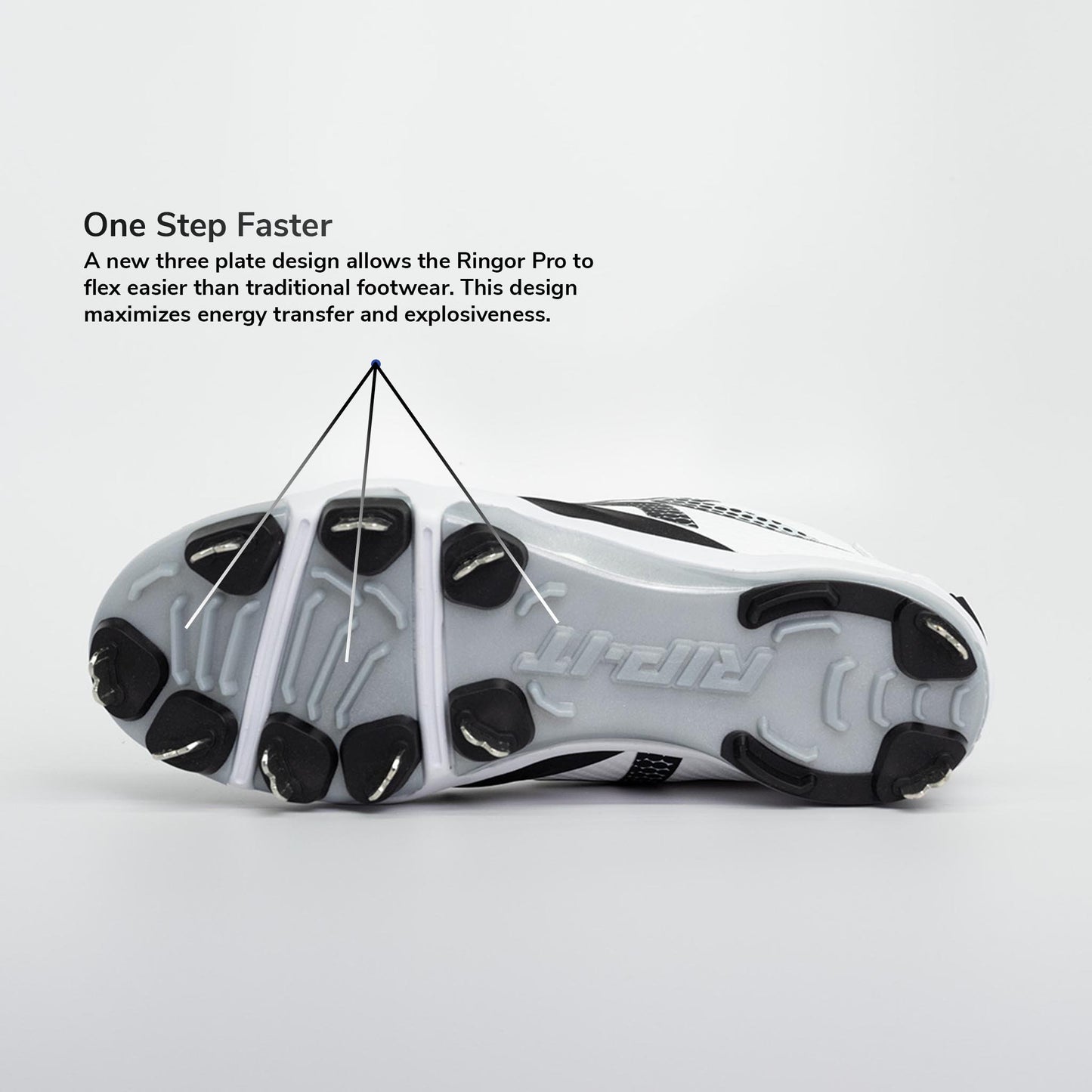 Ringor SwiftStep Pro Metal Softball Cleat |Spike Womens White