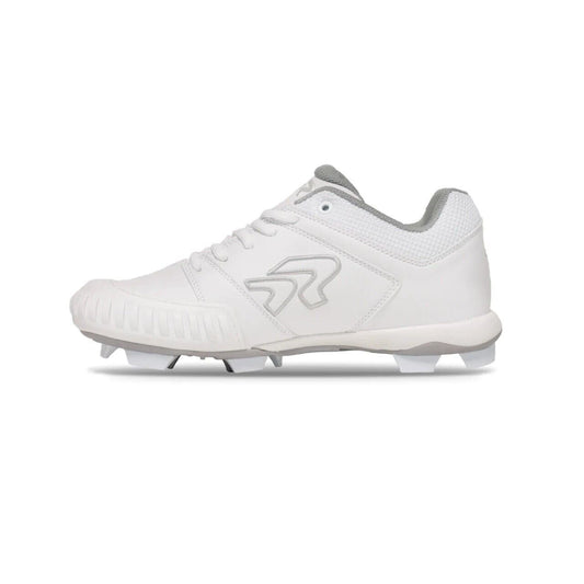 Ringor Flite Softball Cleat With Pitching Toe Molded Women's Softball- White