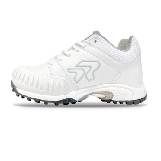 Ringor Flite Softball Turf Shoes with Pitching Toe Women's White