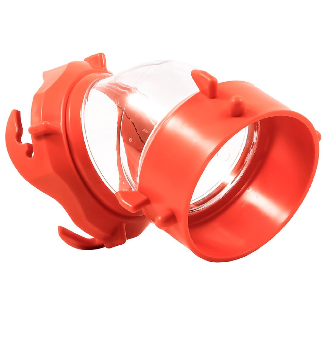Camco RhinoFLEX 45-Degree Swivel Fitting Clear RV Sewer Hose Fitting
