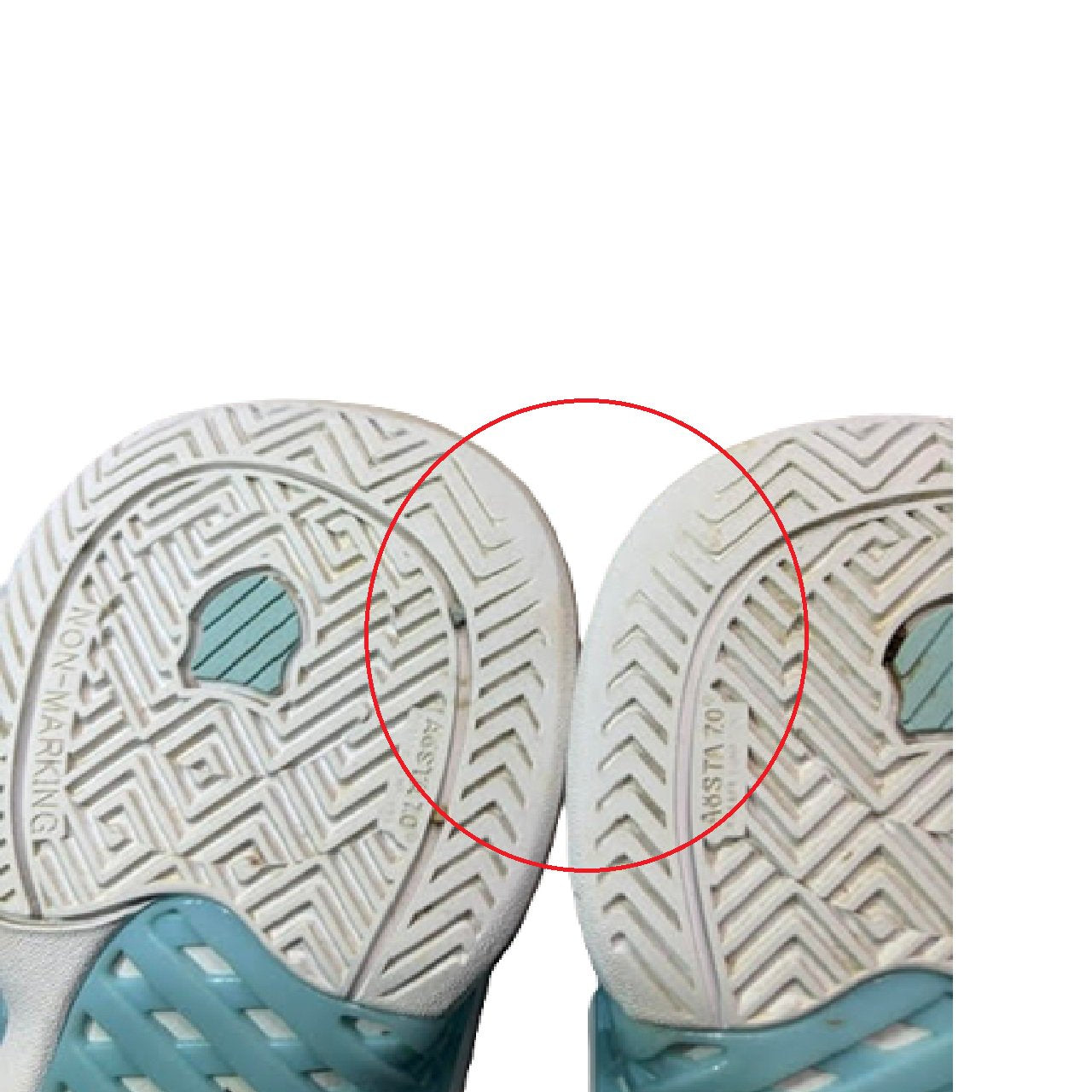K-Swiss Women's Hypercourt Express 2 tennis shoe US 8  Vaporous Gray/White/Blue Glow BM1