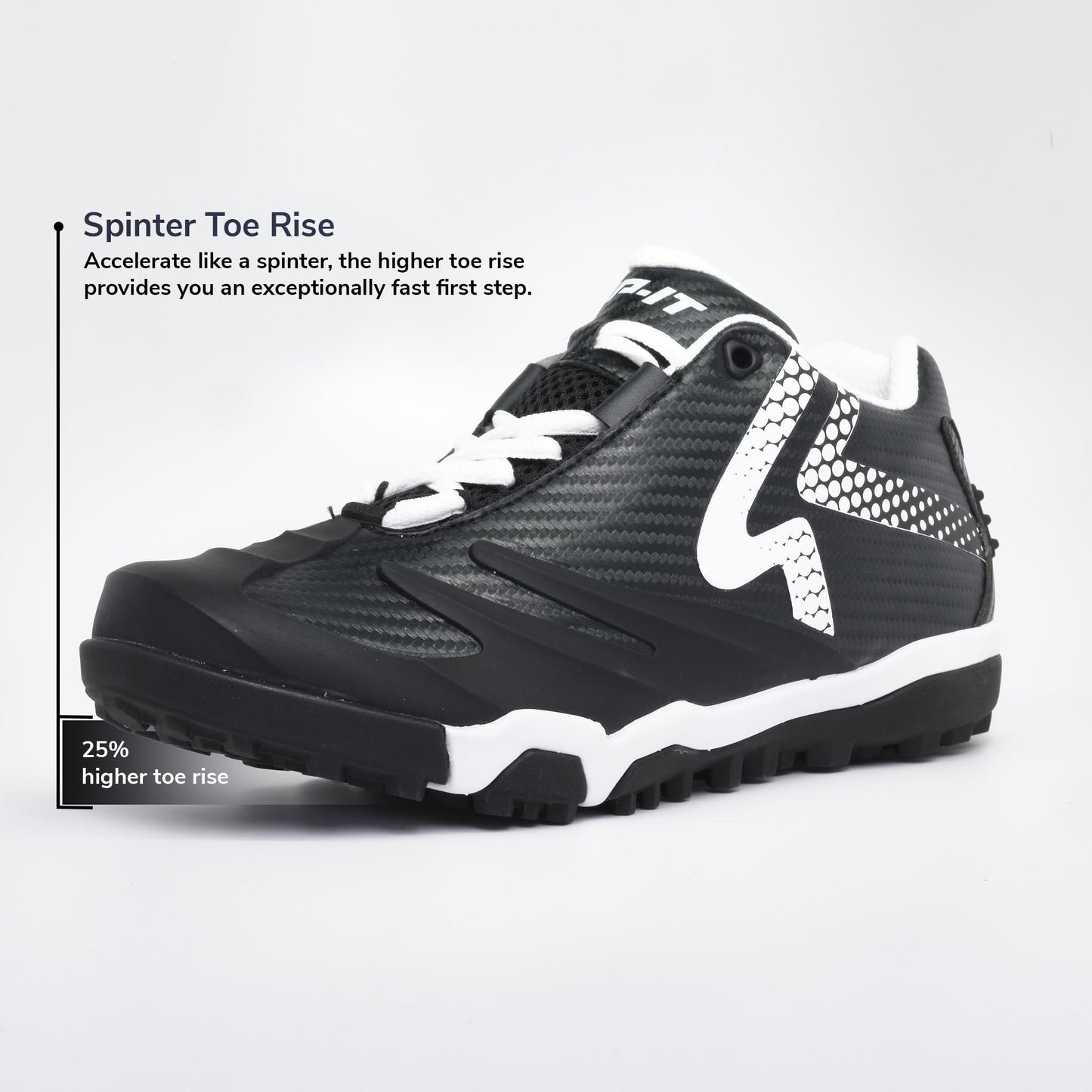 Ringor SwiftStep Pro Women's Softball Turf Shoes Black