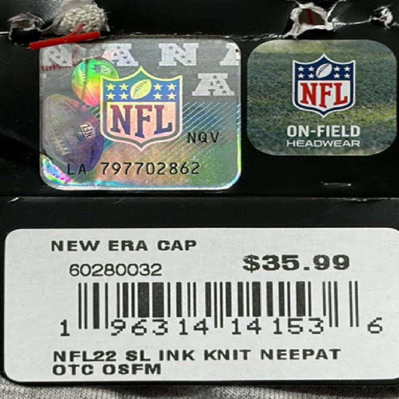 New Era Men's NFL Patriots Sideline Ink Dye Cuffed Knit Hat BM1