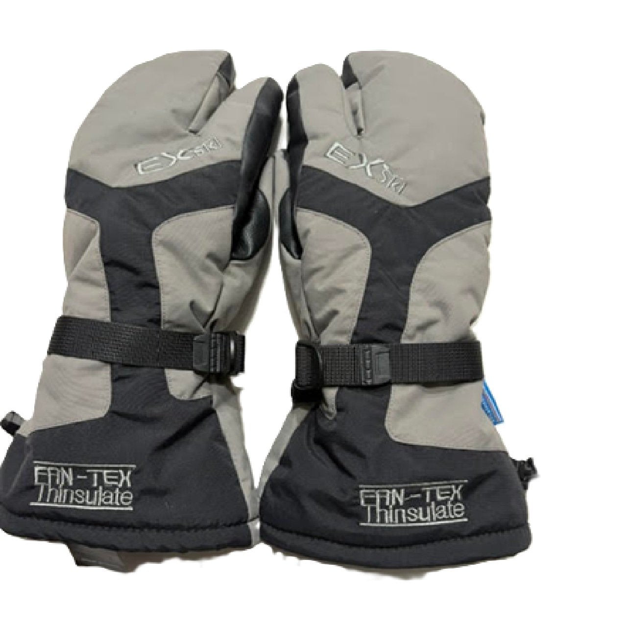 Exski Waterproof 3-Finger Fan-Tex Ski / Snowboard Glove Size Women Large Grey BM1