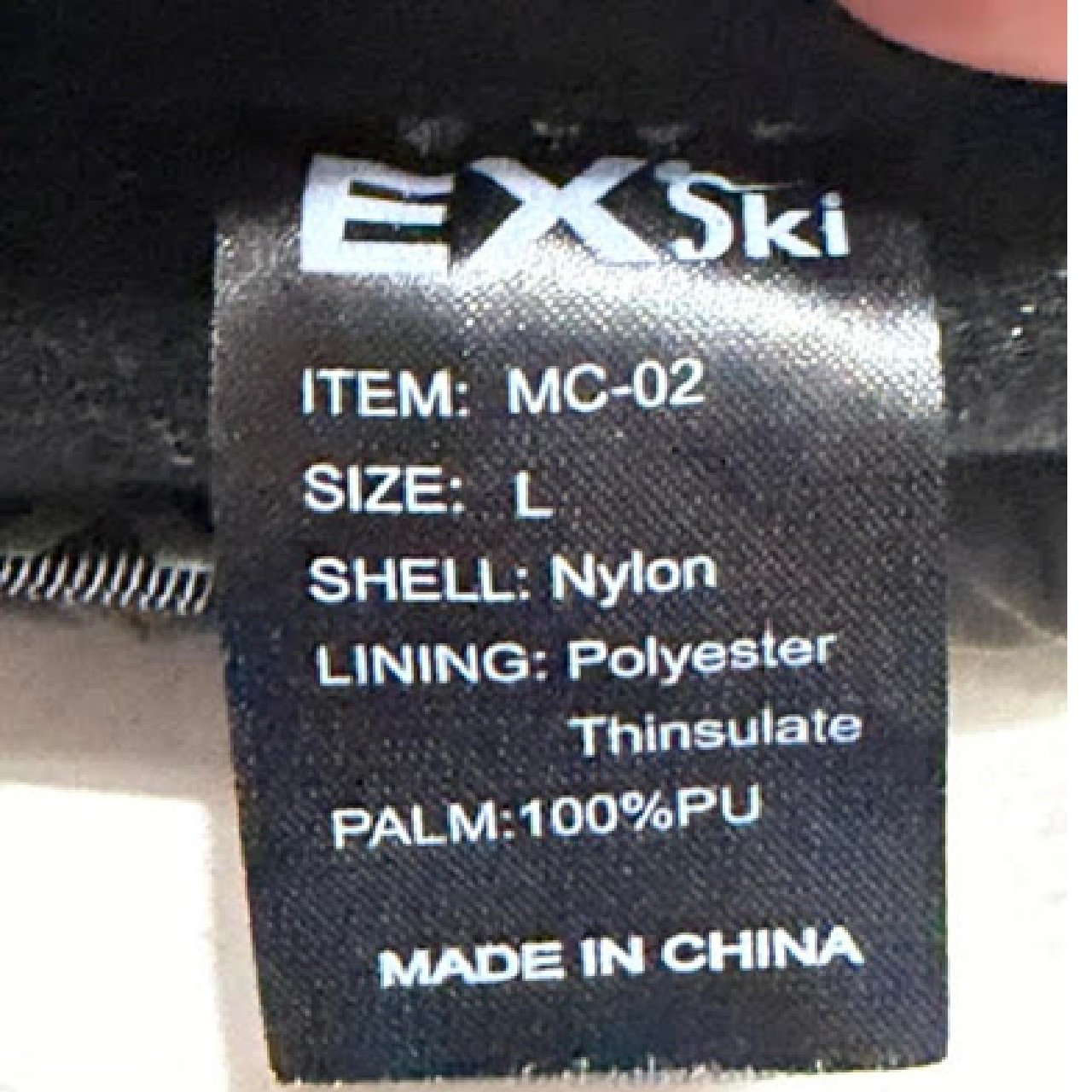 Exski Waterproof 3-Finger Fan-Tex Ski / Snowboard Glove Size Women Large Grey BM1
