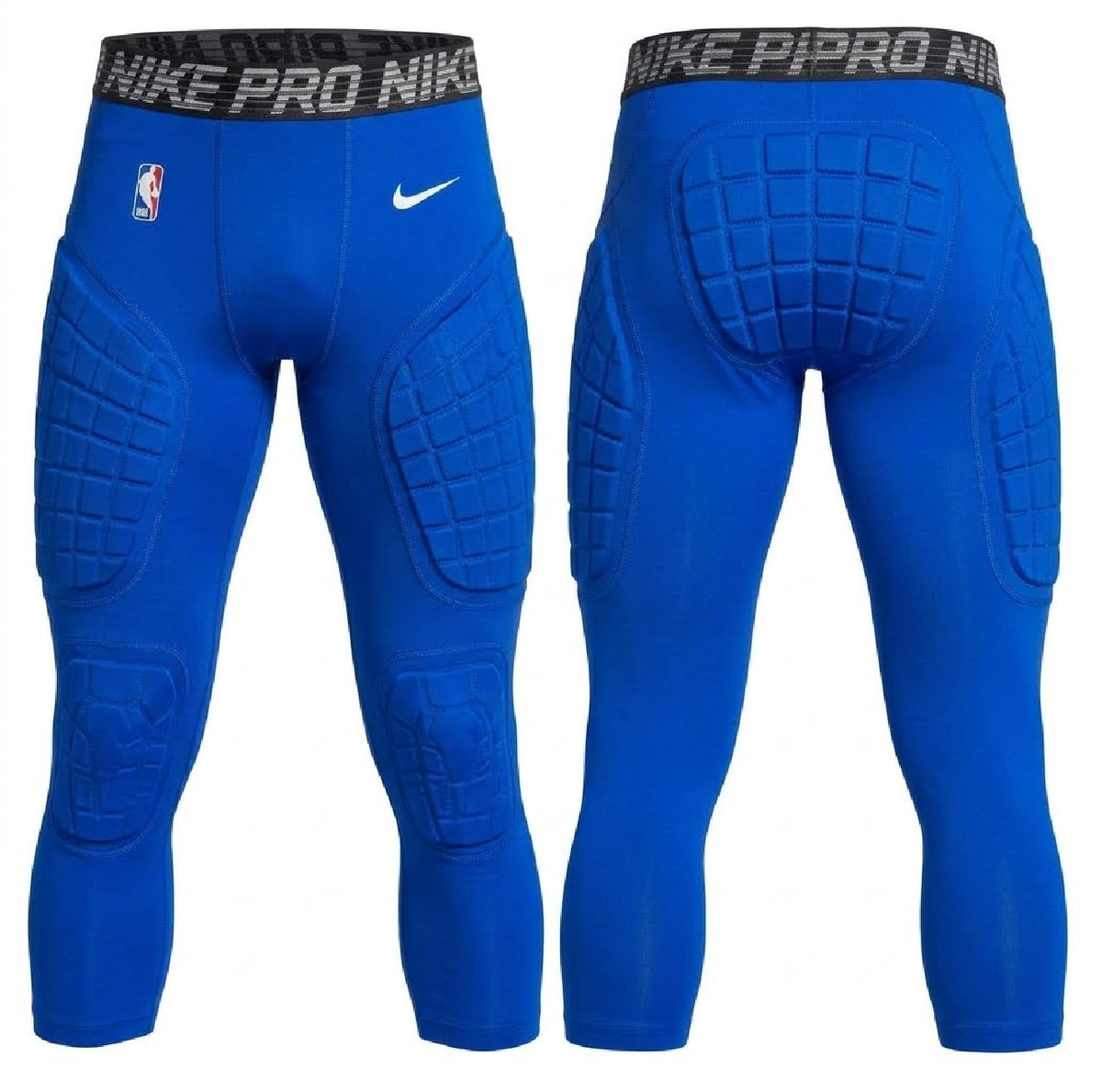 Nike Pro Hyperstrong NBA Padded 3/4 Compression Tights / Girdle Blue XXL