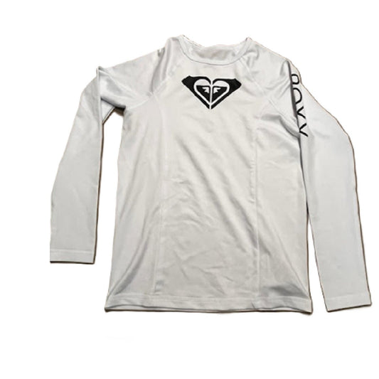 Roxy Girls Long Sleeve Rash Guard 14/XL White BM1