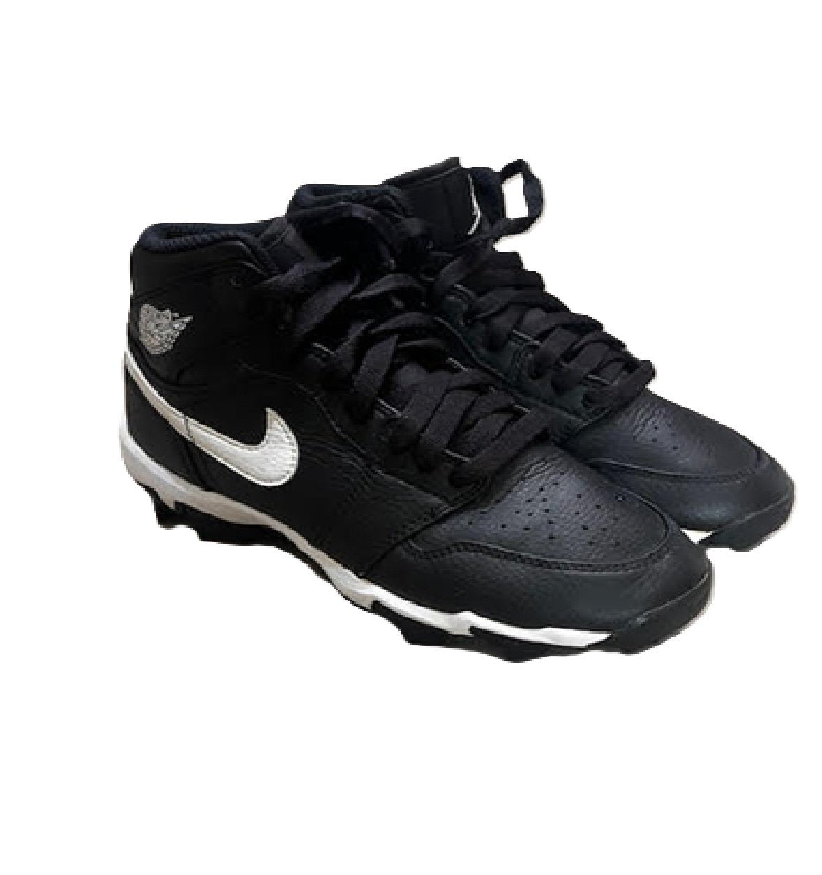 Nike Air Jordan 1 Baseball Cleats Mid Cut 3.5Y Black/White