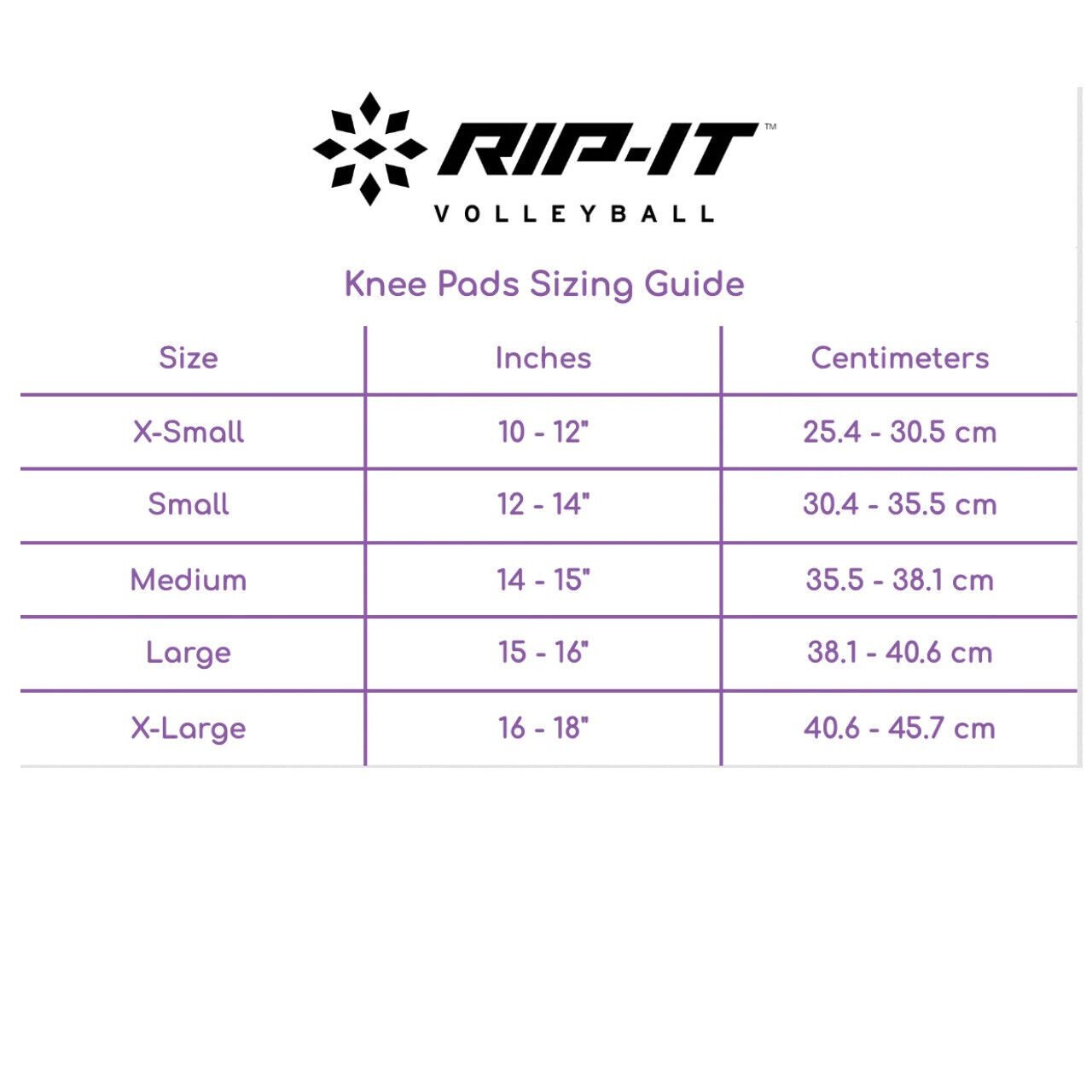 Rip It Volleyball Knee Pad Contoured White