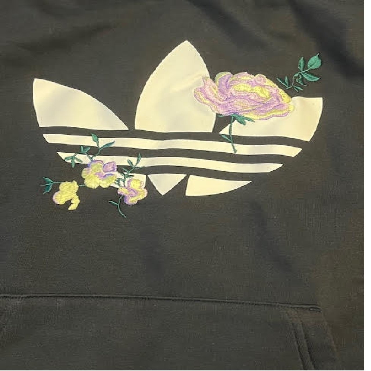 adidas Originals Flower Embroidery Hoodie Black SM