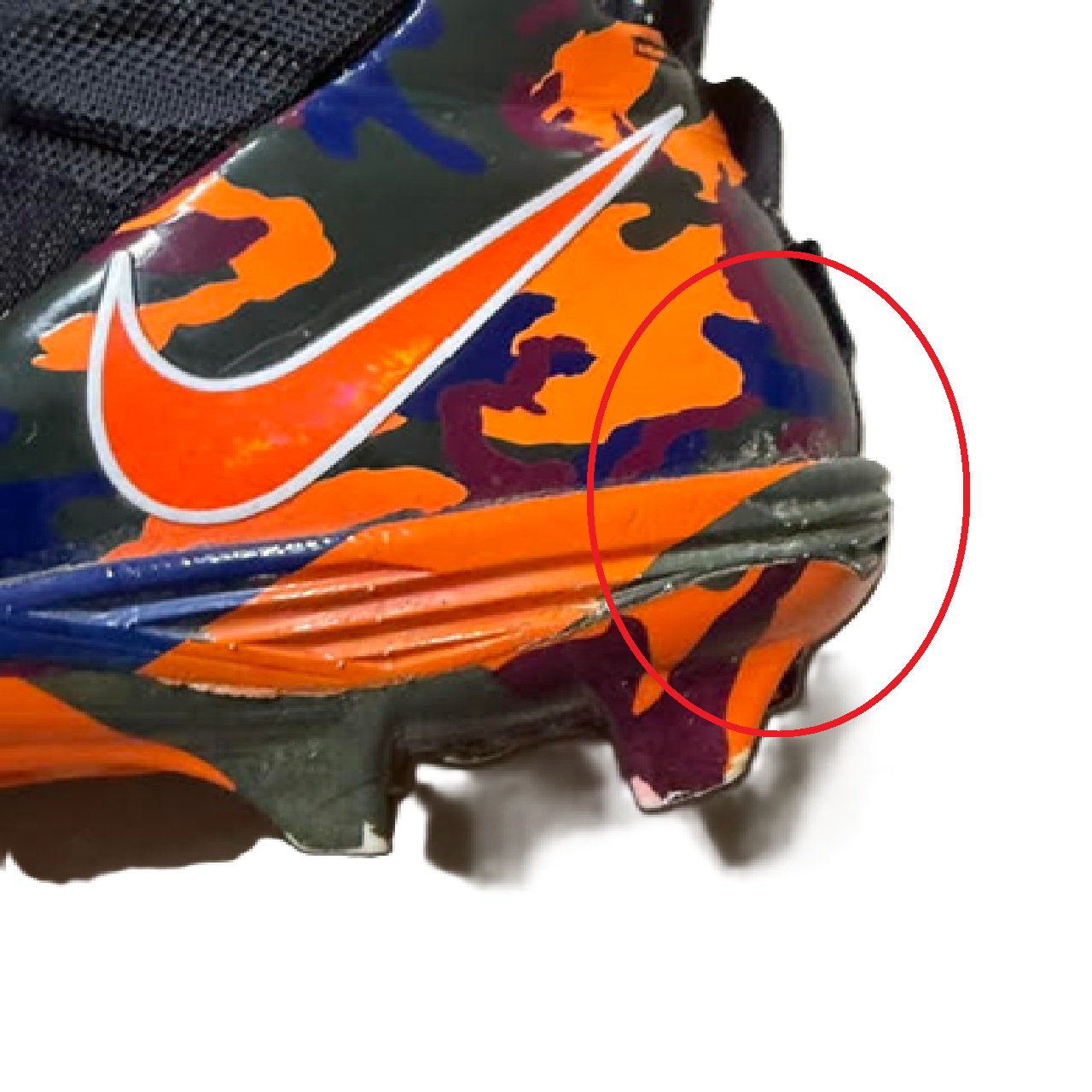 Nike Force Savage Elite 2 Football Cleats Black/Orange/Camo US 13 BM1