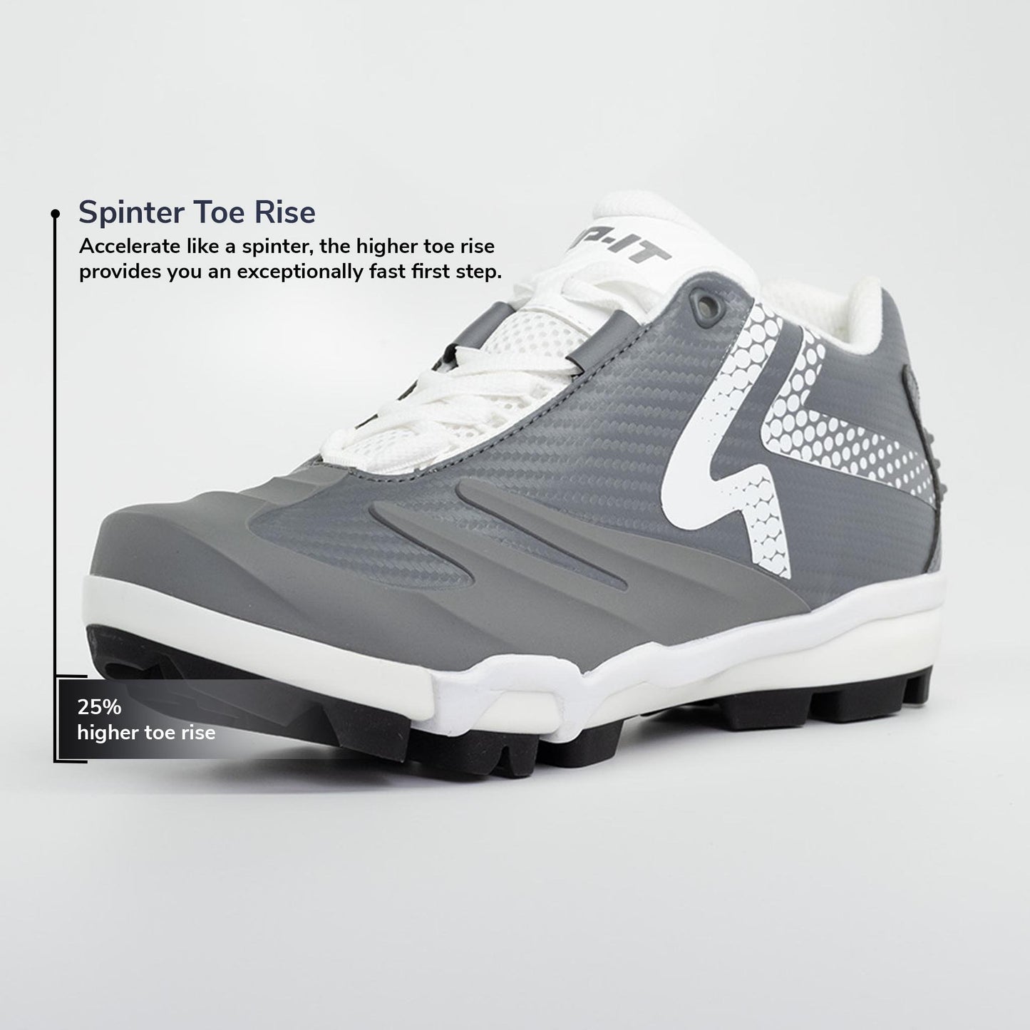 Ringor SwiftStep Pro TPU Softball Cleat Women's Gray