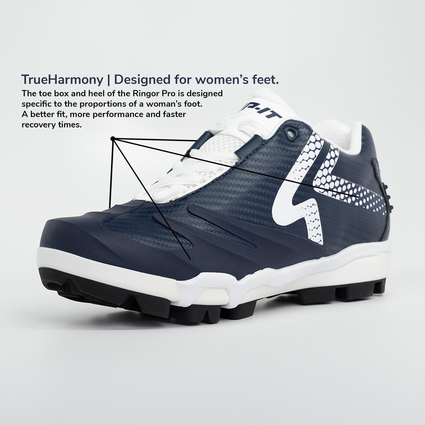 Ringor SwiftStep Pro TPU Softball Cleat Women's Navy