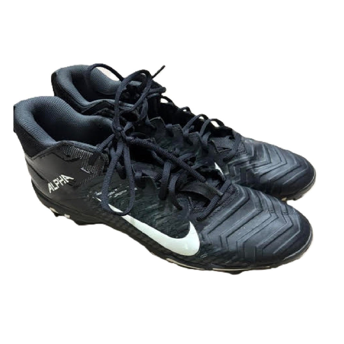 Nike Alpha Menace 2 Shark 'Black White' low-top molded football cleat Mens 11