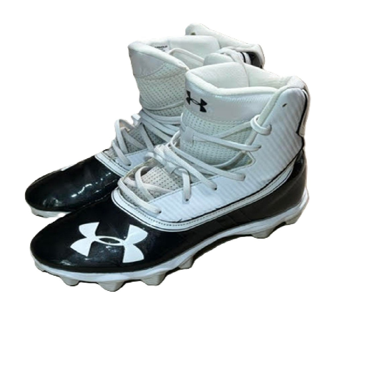 Under Armour Highlight RM Mid-Top Football Cleats US 8.5 Black White BM1