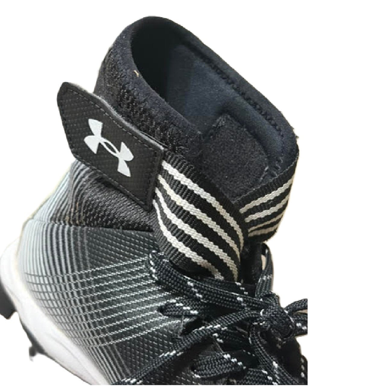Under Armour Highlight Franchise Jr. Football Cleats - Youth Size 5Y Black White BM1