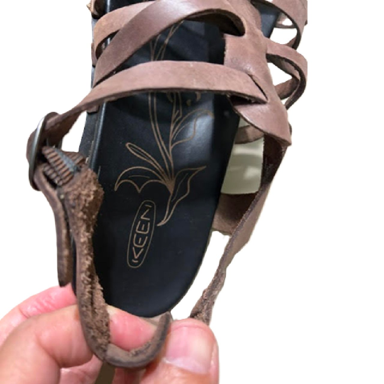 KEEN Alman Gladiator Women's Casual Leather Sandals Brown US 8.5
