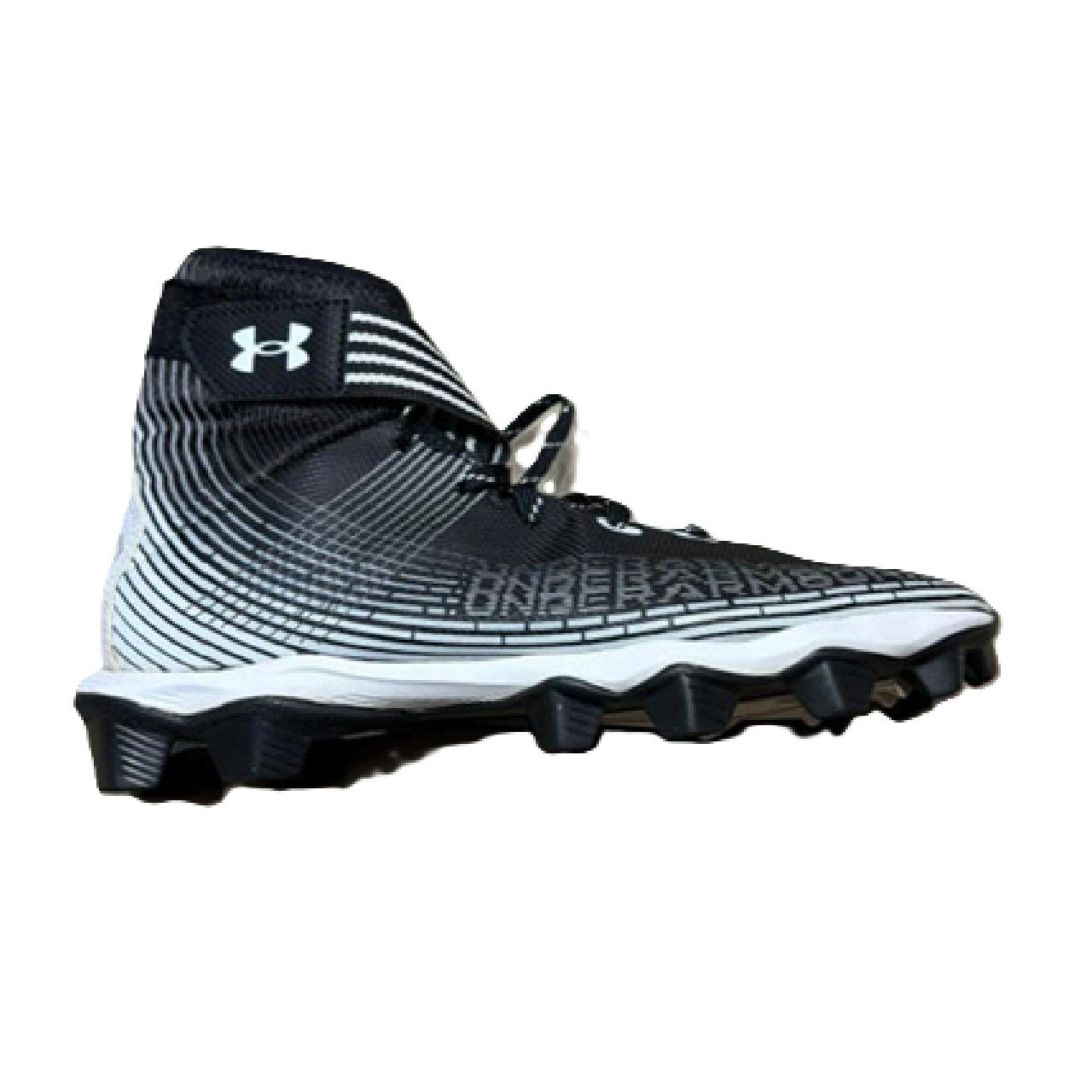 Under Armour Highlight Franchise Jr. Football Cleats - Youth Size 5Y Black White BM1