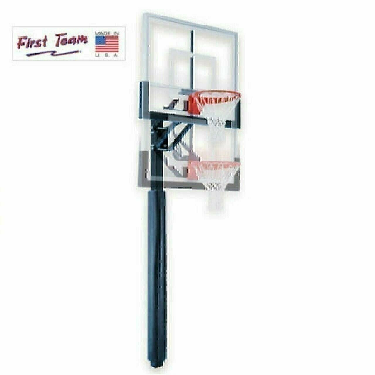 First Team Champ Nitro Adjustable Basketball Goal | Bolt Down-  w/36x60 Glass...