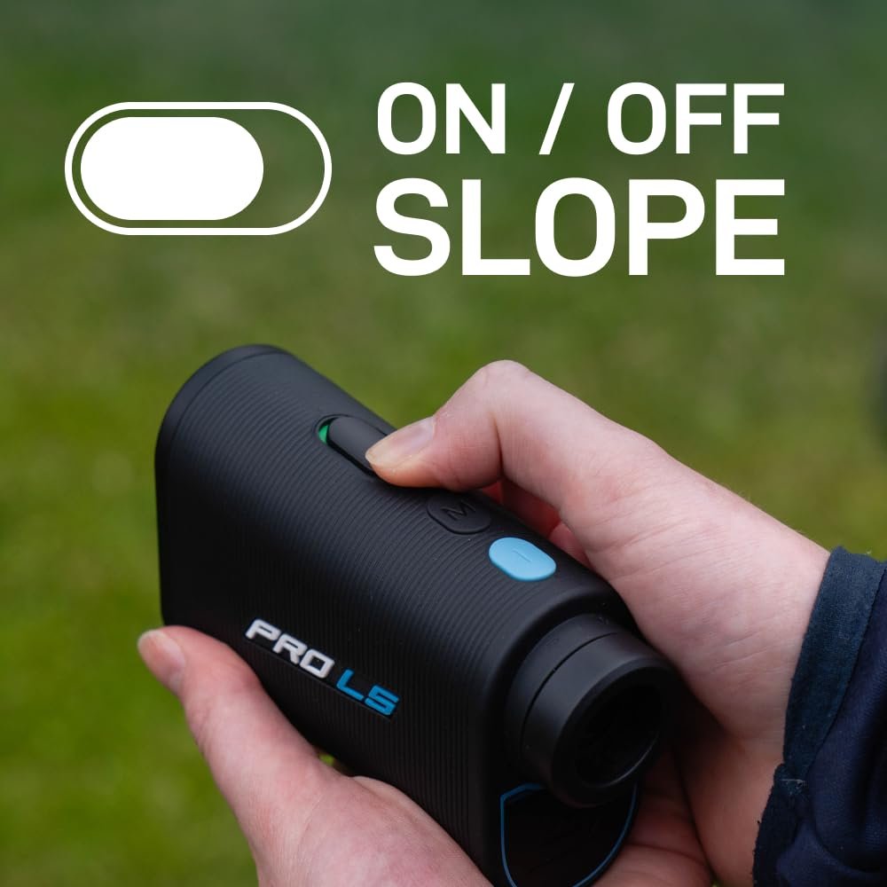 Shot Scope PRO L5 Golf Rangefinder with OLED Display,  1300 Yard Range -BLK
