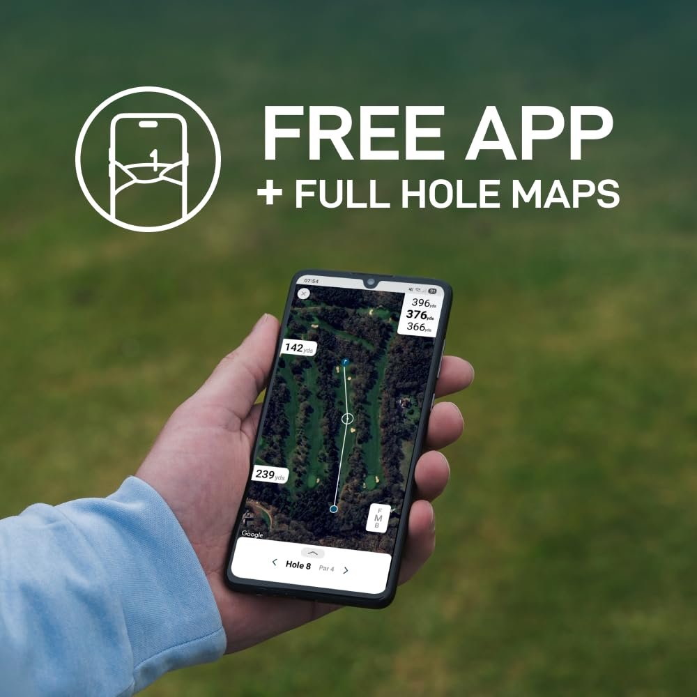 Shot Scope PRO L5 Golf Rangefinder with OLED Display,  1300 Yard Range -White