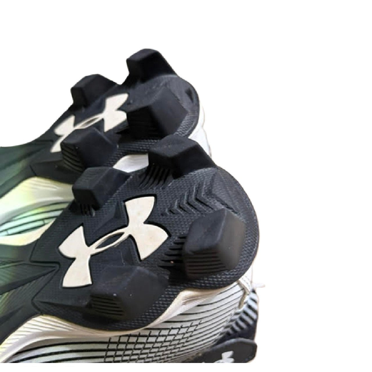Under Armour Highlight Franchise Jr. Football Cleats - Youth Size 5Y Black White BM1