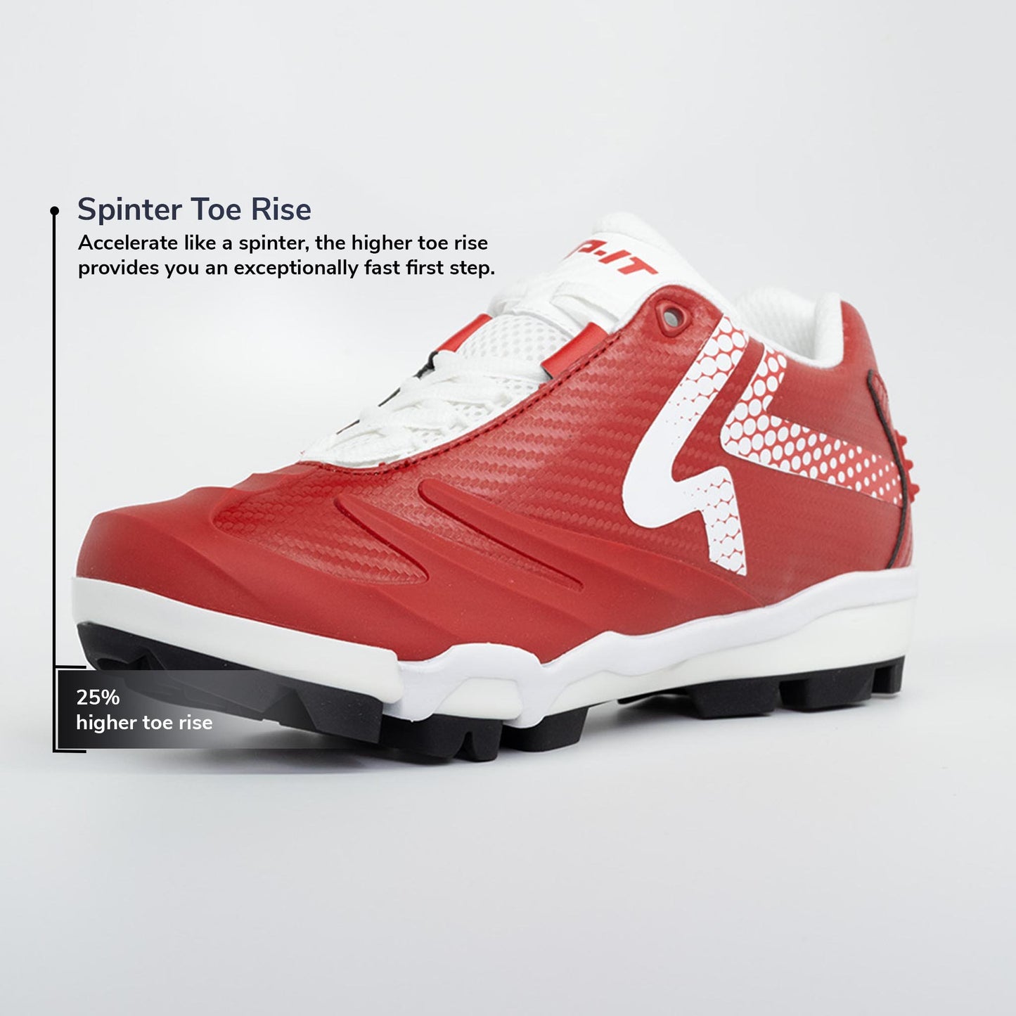 Ringor SwiftStep Pro TPU Softball Cleat Women's Red