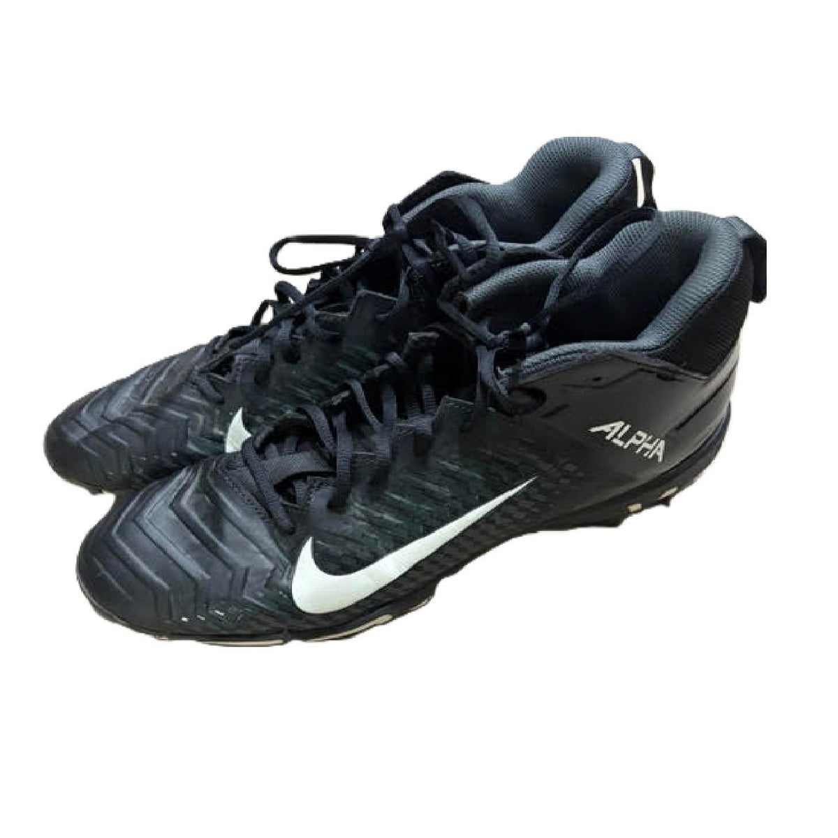 Nike Alpha Menace 2 Shark 'Black White' low-top molded football cleat Mens 11