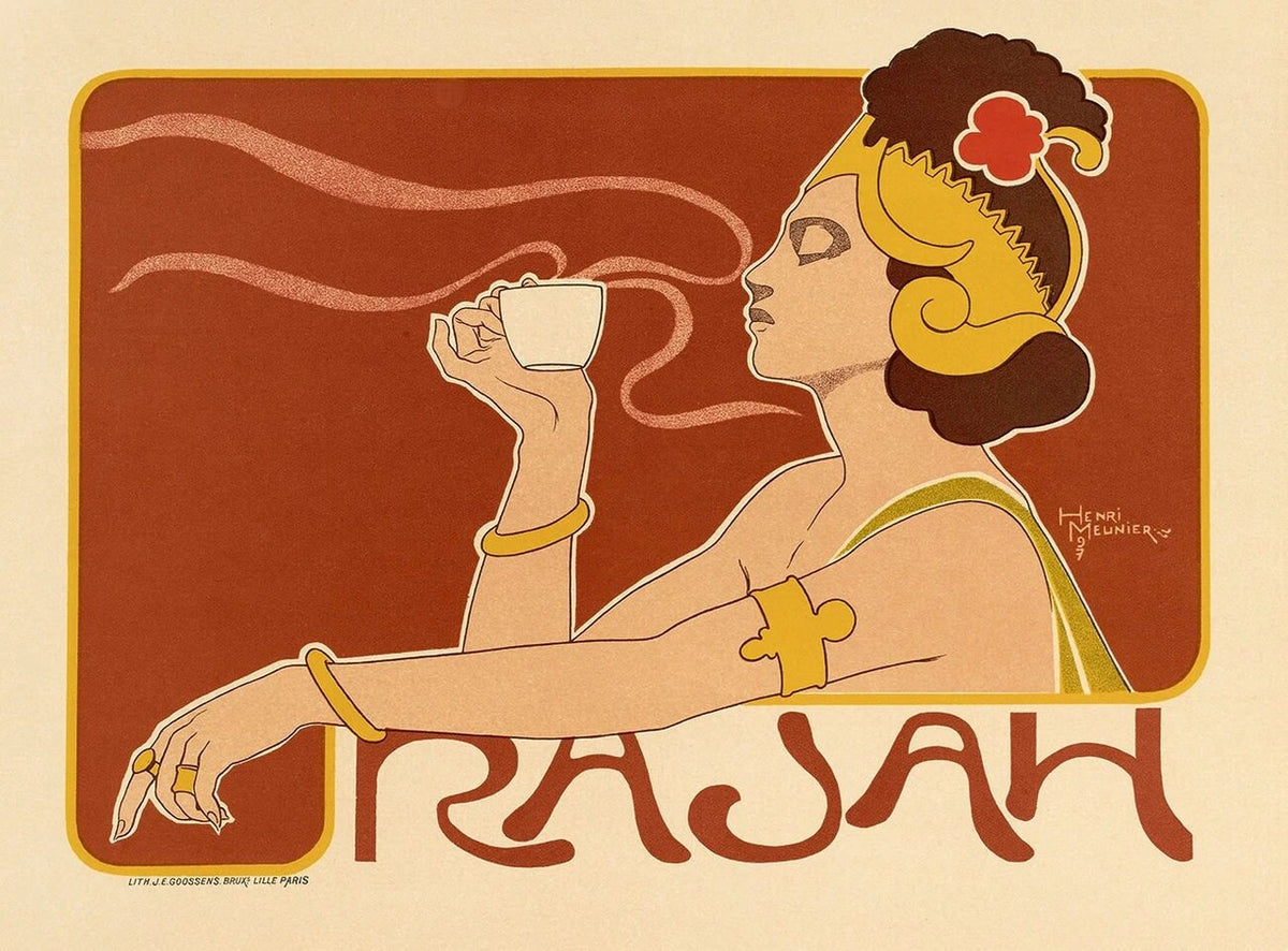 RaJan Coffee Vintage Art Reproduction Poster 12" x 16"